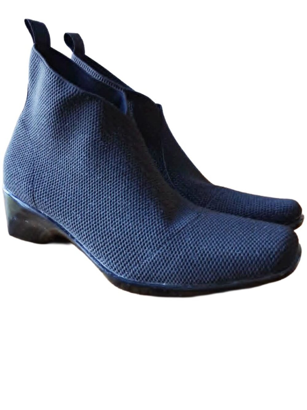 San Miguel Black Elastic Stretch Ankle Boots, NWOT